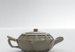 发一个我老早建的模型-中国味茶壶设计！